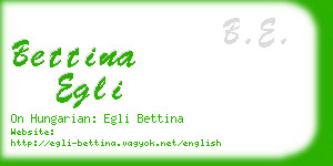 bettina egli business card